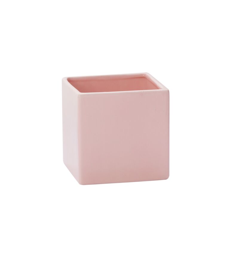 Its square shape allows for ease of transport of floral arrangements or drop-in plants, while the light pink is versatile for Valentine's Day, spring decor, or any time of year. Atlanta flower delivery Mother's Day