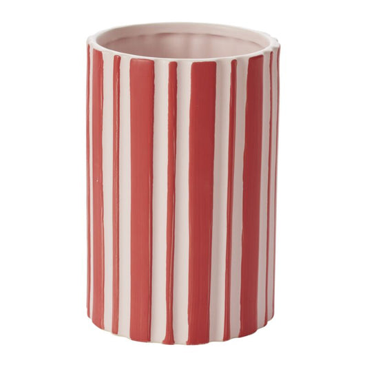 The only thing missing from the Candy Cane Vase is a bunch of candy canes to match &amp; set the holiday mood. Hand painted with vertical pink &amp; red stripes, this festive pot is perfect for fresh florals, branches, greenery, or dried stems Atlanta flower delivery